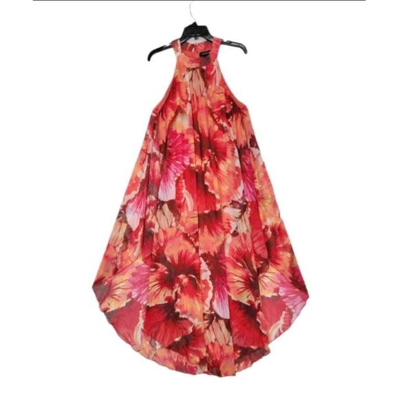 Ashley Stewart Women's Size 14/16 Multicolored Halter Sleeveless Floral COVER - Picture 8 of 9